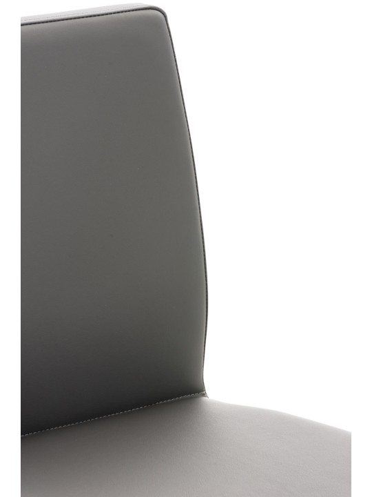 Scaun de bar Cadiz imitatie piele otel inoxidabil, gri