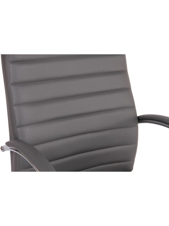 Scaun de birou din piele artificială Valais cu funcție de masaj, gri