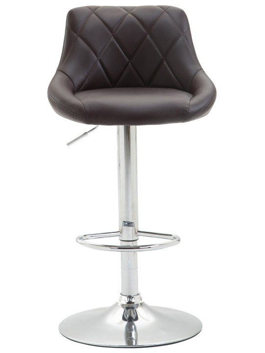 Set 2 taburete de bar Lazio imitatie piele C, maro