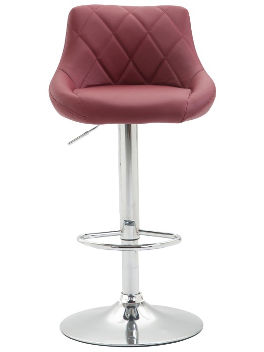 Set 2 taburete de bar Lazio imitatie piele C, bordo Set 2 taburete de bar Lazio imitatie piele C, bordo