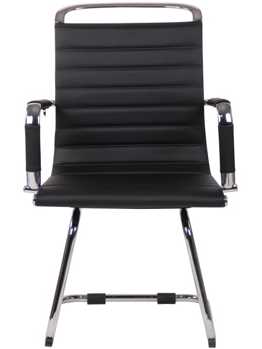 Scaun vizitator Balve imitatie de piele, negru