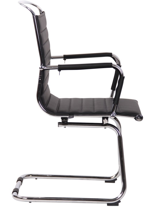 Scaun vizitator Balve imitatie de piele, negru