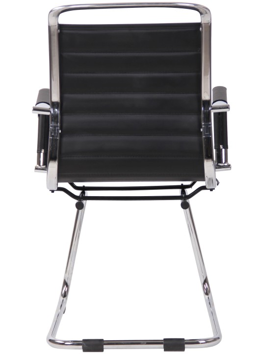 Scaun vizitator Balve imitatie de piele, negru