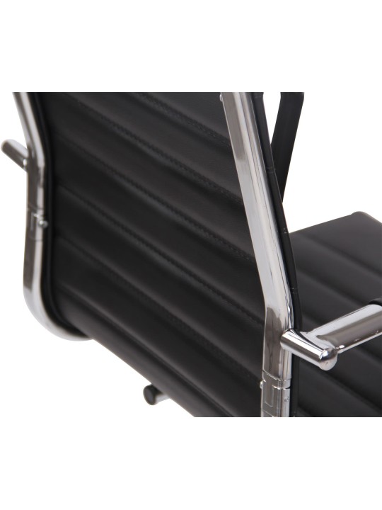 Scaun vizitator Balve imitatie de piele, negru