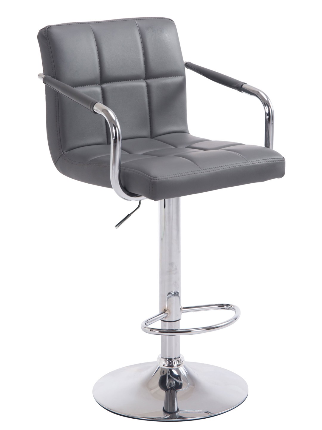 Scaun de bar Lucy V2 cromat, gri