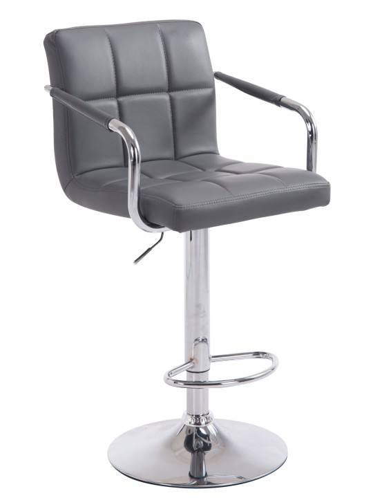 Scaun de bar Lucy V2 cromat, gri
