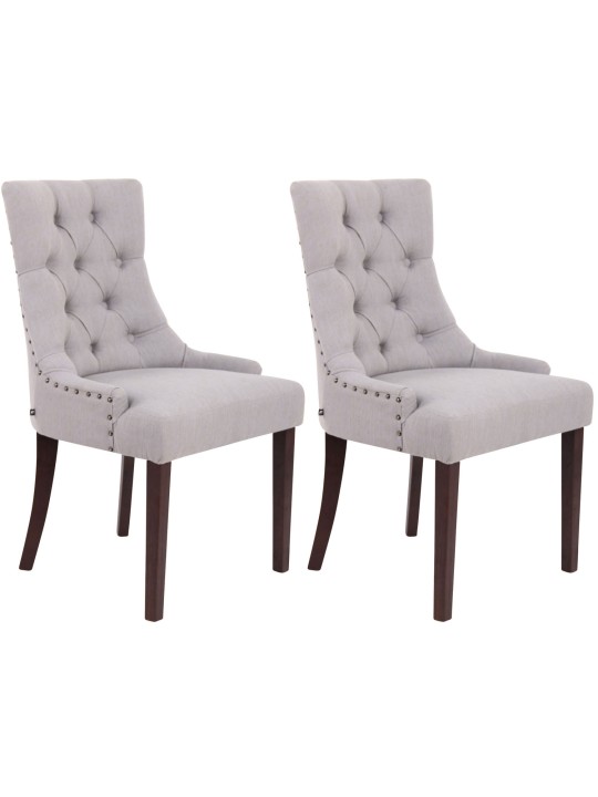 Set 2 scaune de sufragerie Aberdeen stofa antic, gri