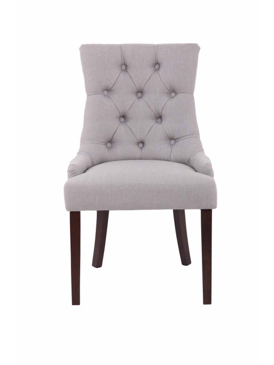 Set 2 scaune de sufragerie Aberdeen stofa antic, gri