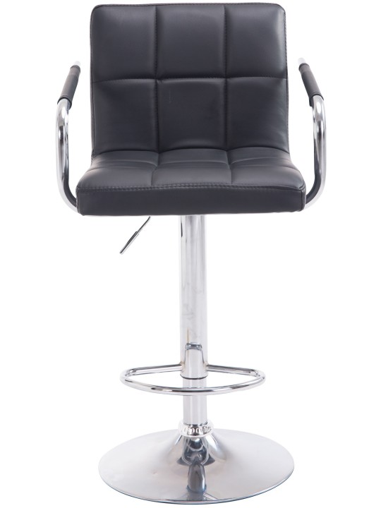 Scaun de bar Lucy V2 cromat, negru