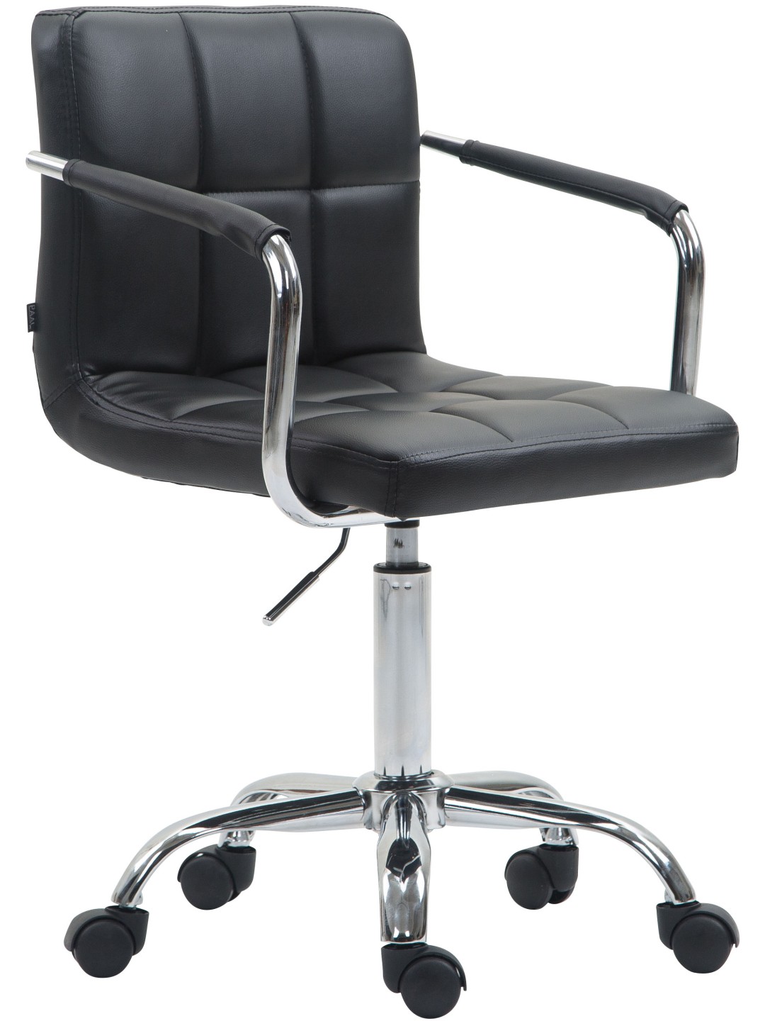 Scaun de birou Lucy V2 imitatie piele, negru