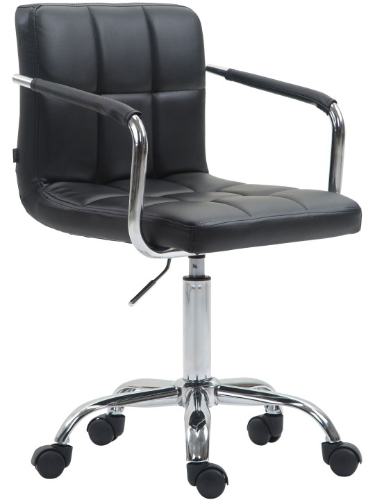 Scaun de birou Lucy V2 imitatie piele, negru