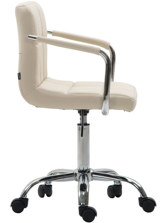 Scaun de birou Lucy V2 imitatie piele, crem
