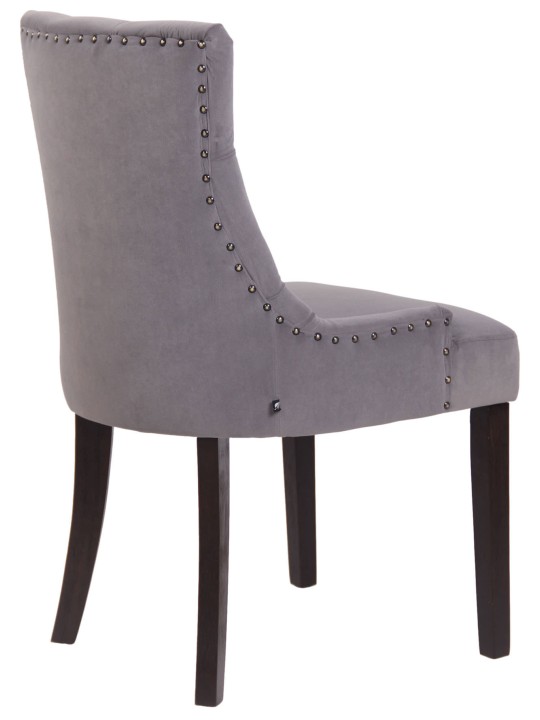 Scaun de sufragerie Aberdeen catifea antic, gri