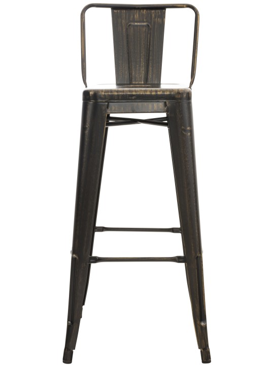 Scaun de bar Mason antic, negru-auriu Scaun de bar Mason antic, negru-auriu