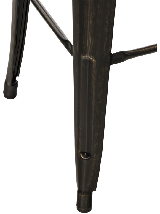 Scaun de bar Mason antic, negru-auriu Scaun de bar Mason antic, negru-auriu