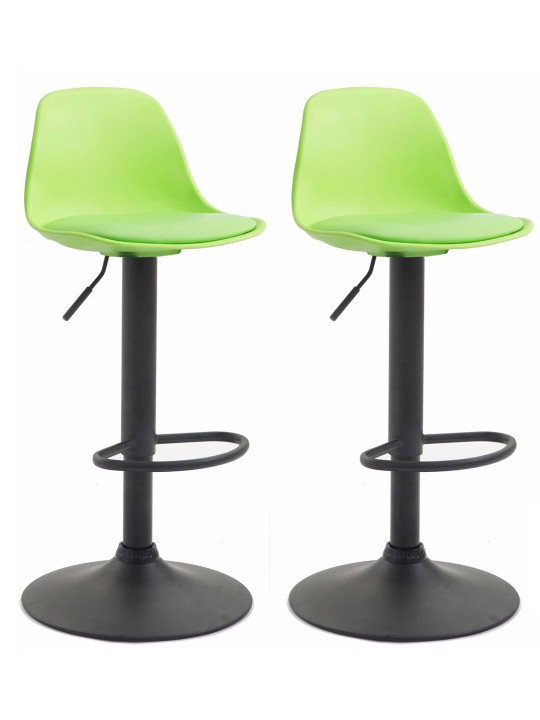 Set 2 scaune de bar Kiel plastic, verde Set 2 scaune de bar Kiel plastic, verde
