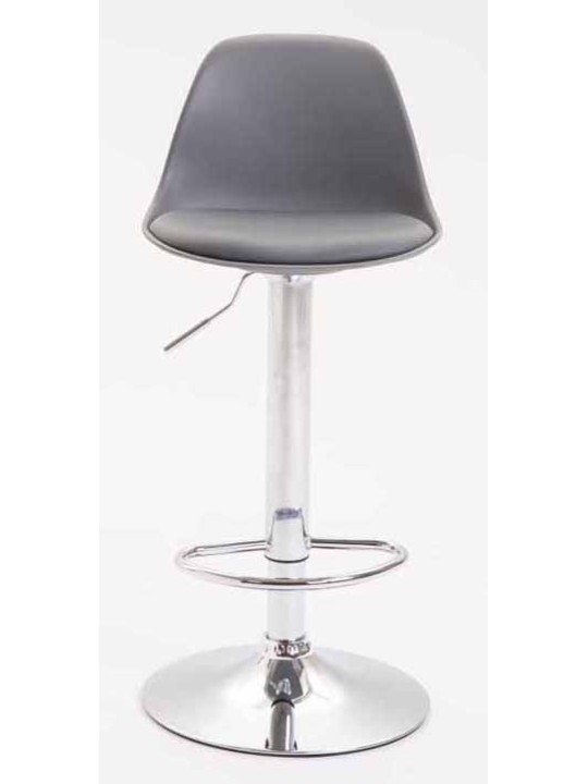 Set 2 scaune de bar Kiel plastic crom, gri