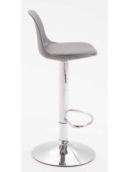 Set 2 scaune de bar Kiel plastic crom, gri