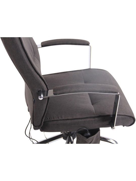 Scaun de birou țesătură Portland cu funcție de masaj, gri închis