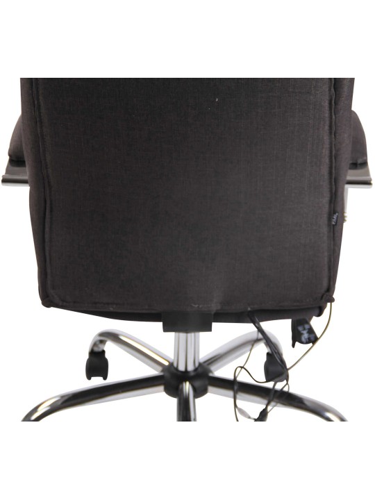 Scaun de birou țesătură Portland cu funcție de masaj, gri închis