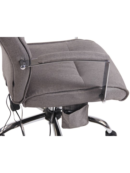 Scaun de birou țesătură Portland cu funcție de masaj, gri