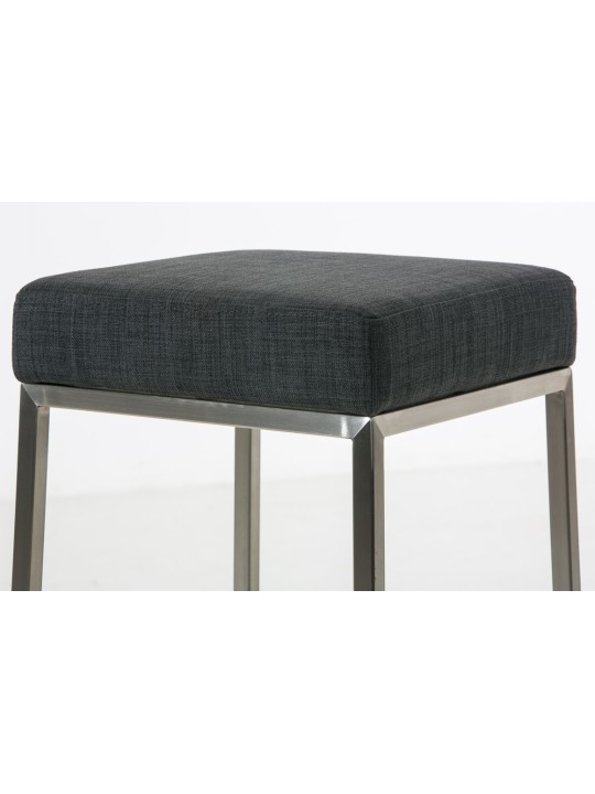 Set 2 scaune de bar Montreal 85 stofa otel inoxidabil, gri închis