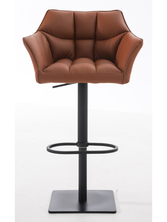 Set 2 taburete de bar Damaso imitatie piele, maro deschis