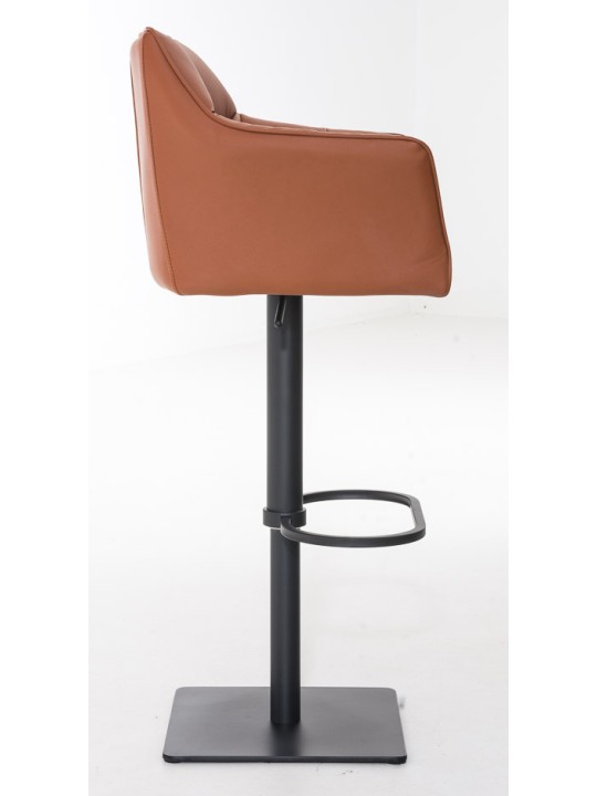 Set 2 taburete de bar Damaso imitatie piele, maro deschis