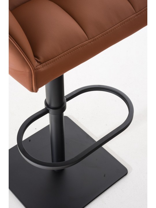 Set 2 taburete de bar Damaso imitatie piele, maro deschis
