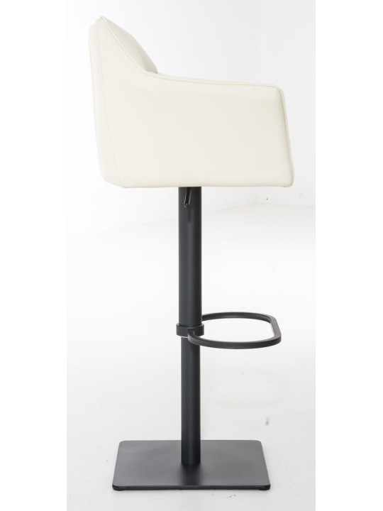 Set 2 taburete de bar Damaso imitatie piele, crem