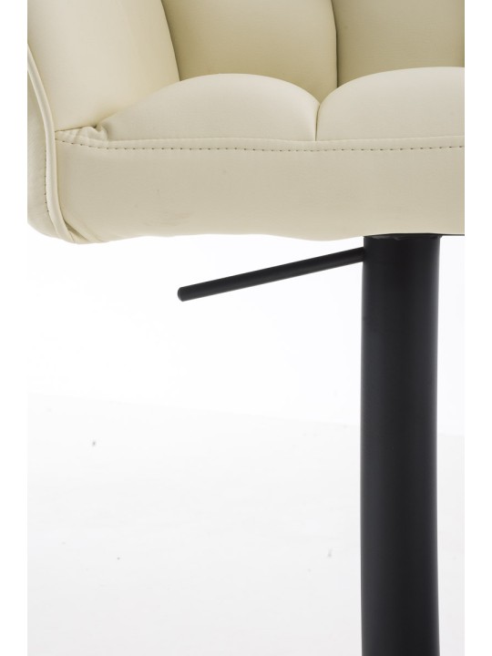 Set 2 taburete de bar Damaso imitatie piele, crem