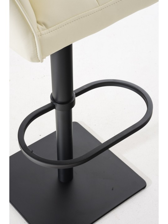 Set 2 taburete de bar Damaso imitatie piele, crem