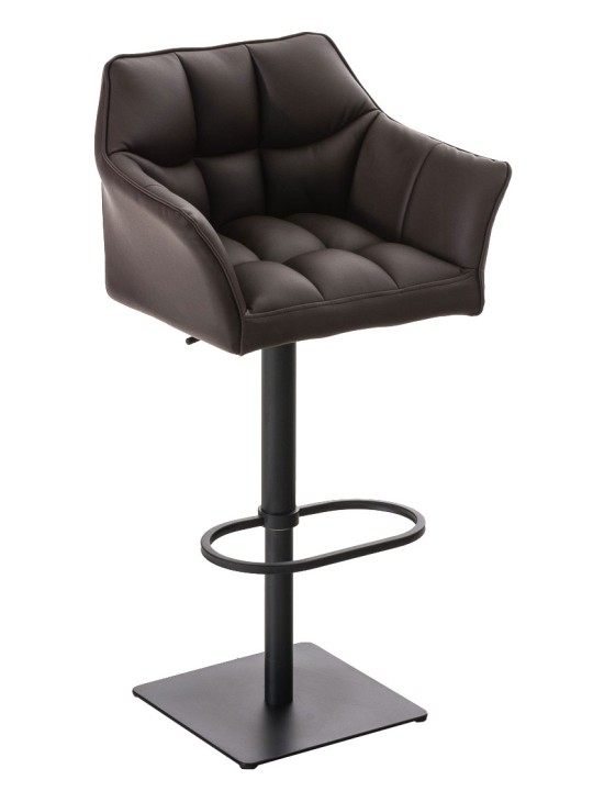 Set 2 taburete de bar Damaso imitatie piele, maro Set 2 taburete de bar Damaso imitatie piele, maro