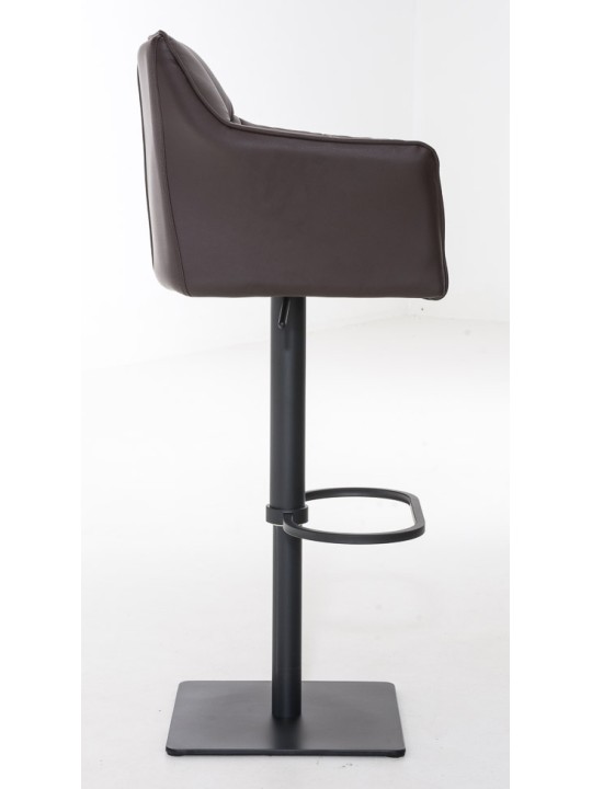 Set 2 taburete de bar Damaso imitatie piele, maro Set 2 taburete de bar Damaso imitatie piele, maro