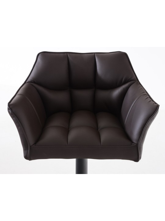 Set 2 taburete de bar Damaso imitatie piele, maro Set 2 taburete de bar Damaso imitatie piele, maro