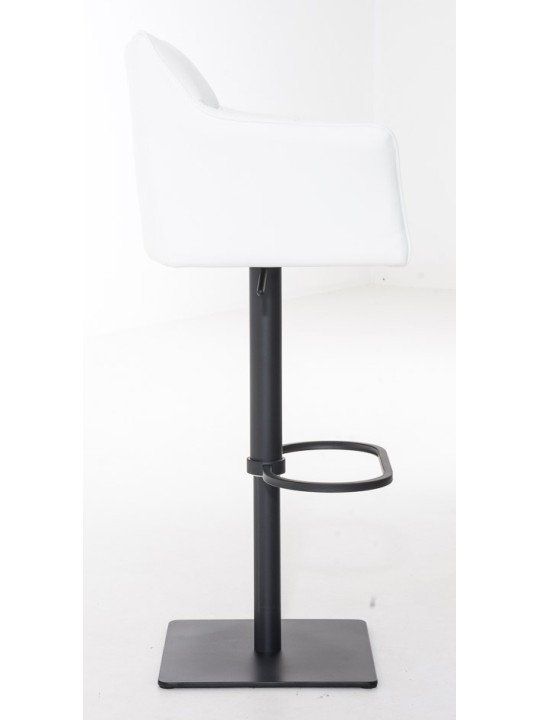 Set 2 taburete de bar Damaso imitatie piele, alb