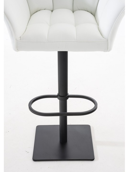 Set 2 taburete de bar Damaso imitatie piele, alb