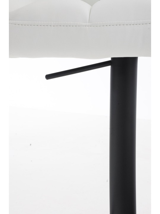 Set 2 taburete de bar Damaso imitatie piele, alb