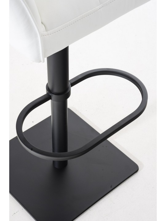 Set 2 taburete de bar Damaso imitatie piele, alb