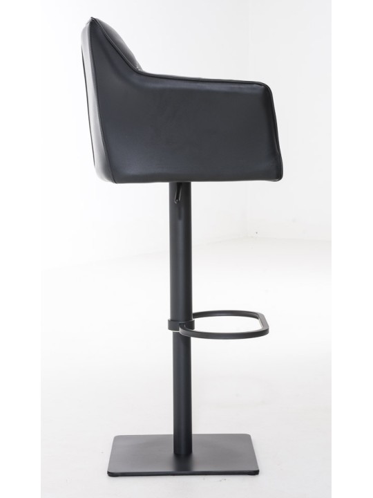 Set 2 taburete de bar Damaso imitatie piele, negru