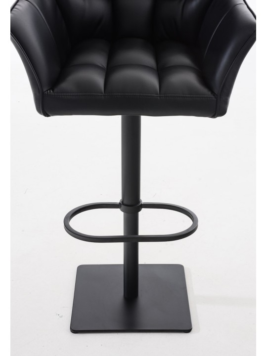 Set 2 taburete de bar Damaso imitatie piele, negru