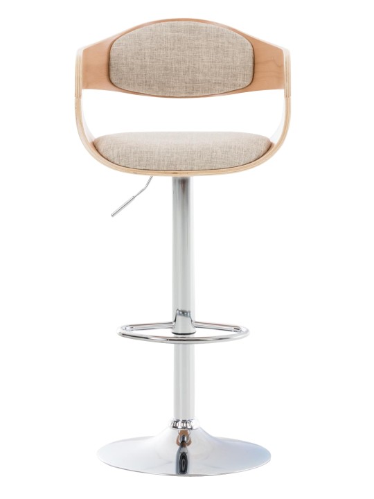 Set 2 scaune de bar Kingston C stofa, natural/crem