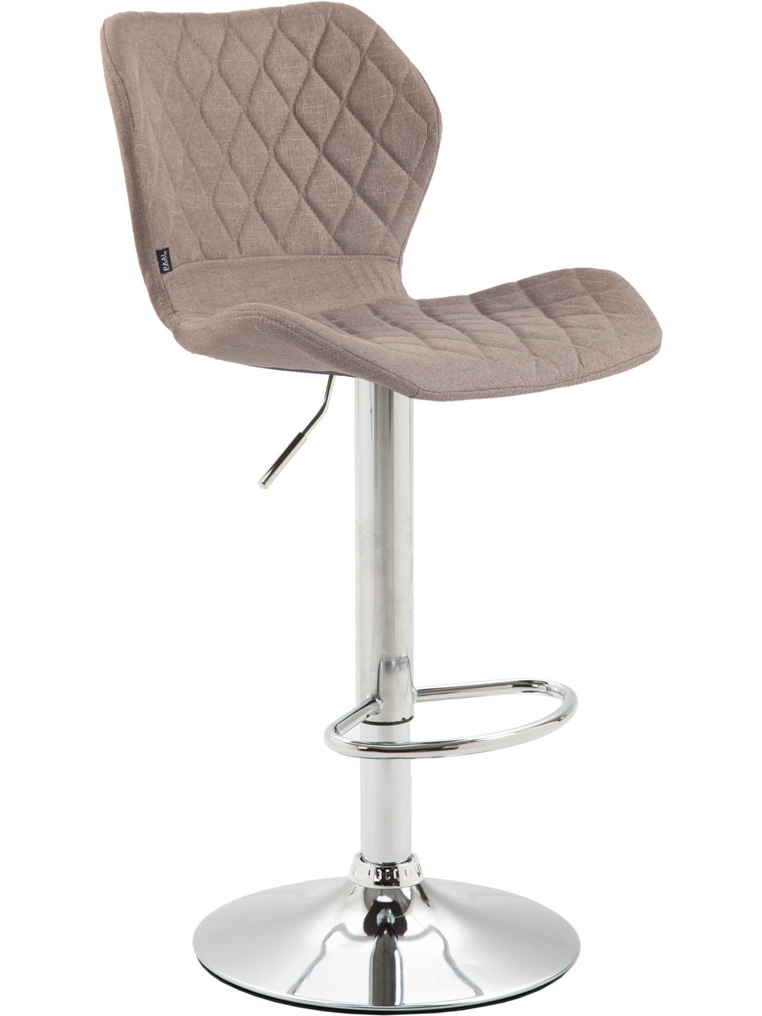 Scaun de bar tesatura pluta crom, taupe