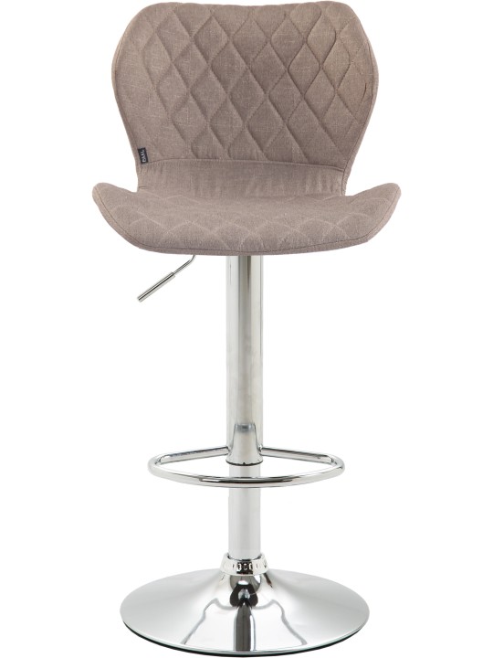 Scaun de bar tesatura pluta crom, taupe
