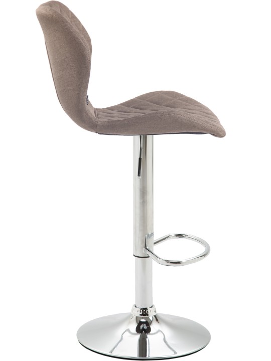Scaun de bar tesatura pluta crom, taupe