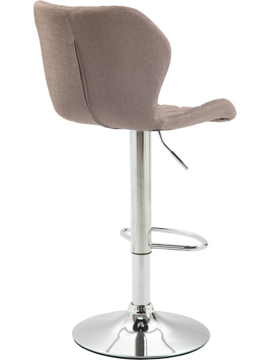 Scaun de bar tesatura pluta crom, taupe