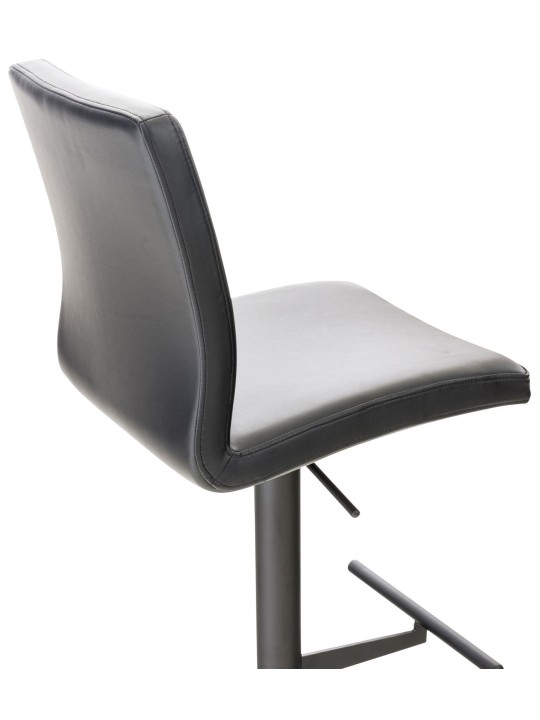 Set 2 taburete de bar Cadiz imitatie piele, negru