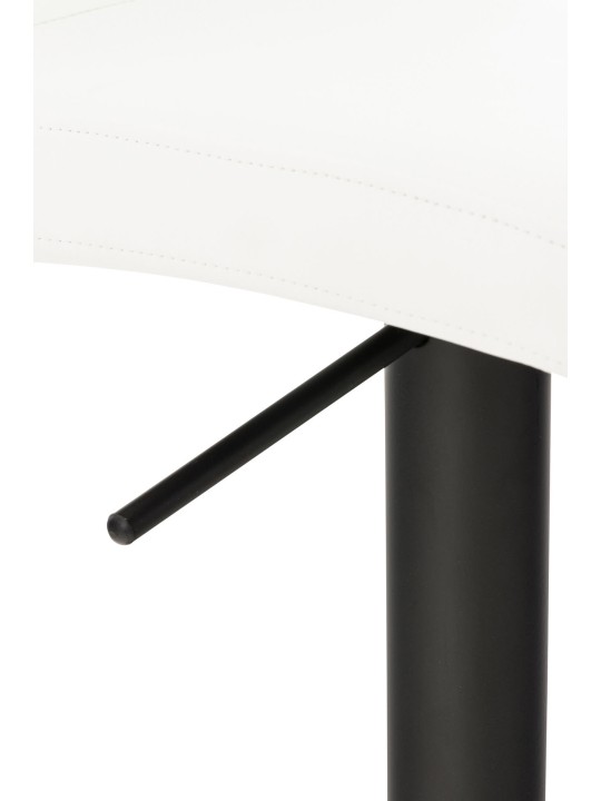 Set 2 taburete de bar Cadiz imitatie piele, alb