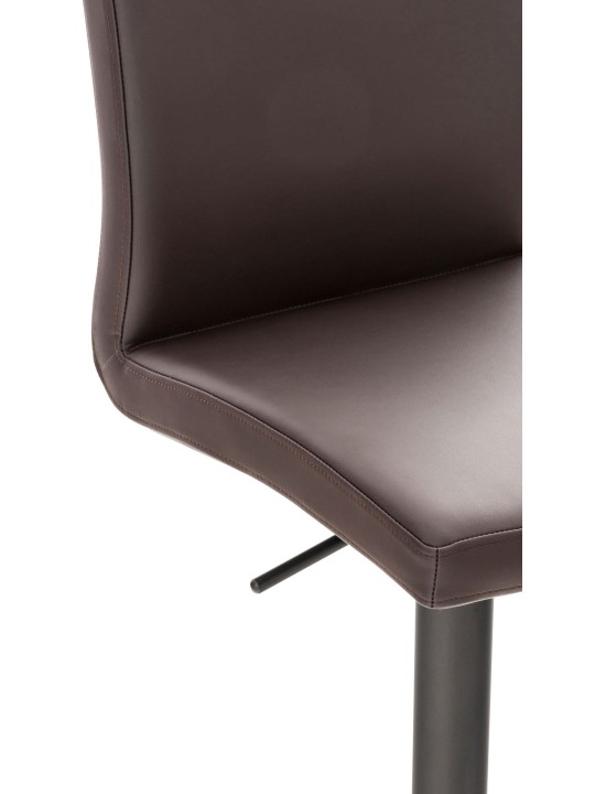 Set 2 taburete de bar Cadiz imitatie piele, maro