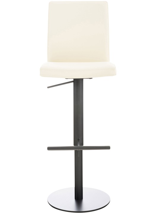 Set 2 taburete de bar Cadiz imitatie piele, crem